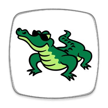 Cool Croc - Square fridge magnet - white - Front