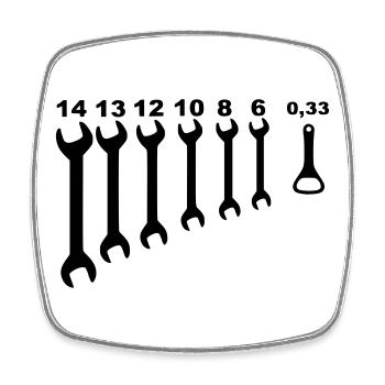 Wrenches, mechanic, odd jobs, handyman * - Square fridge magnet - white - Front