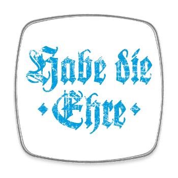 Habe die Ehre (Vintage/Hellblau) - Viereckiger Kühlschrankmagnet - Weiß - Vorne
