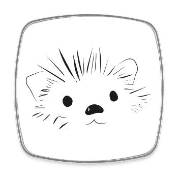 🦔 Süßer Igel süße Mama Liebe - Viereckiger Kühlschrankmagnet - Weiß - Vorne