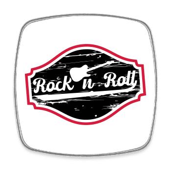 Rock n Roll Baby - Viereckiger Kühlschrankmagnet - Weiß - Vorne
