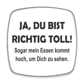 lustiger Spruch lustige Sprüche Humor Maske Idee - Viereckiger Kühlschrankmagnet - Weiß - Vorne