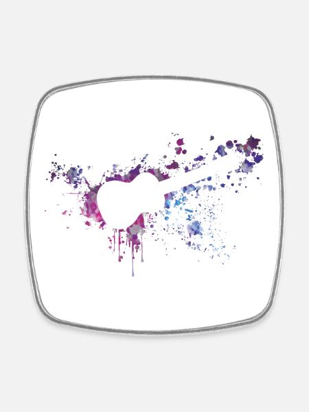 ukulele splash - Square fridge magnet - white