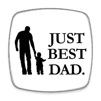 Juste le meilleur papa - Magnet carré - blanc - Devant