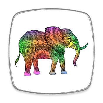 Éléphant spirituel - Magnet carré - blanc - Devant