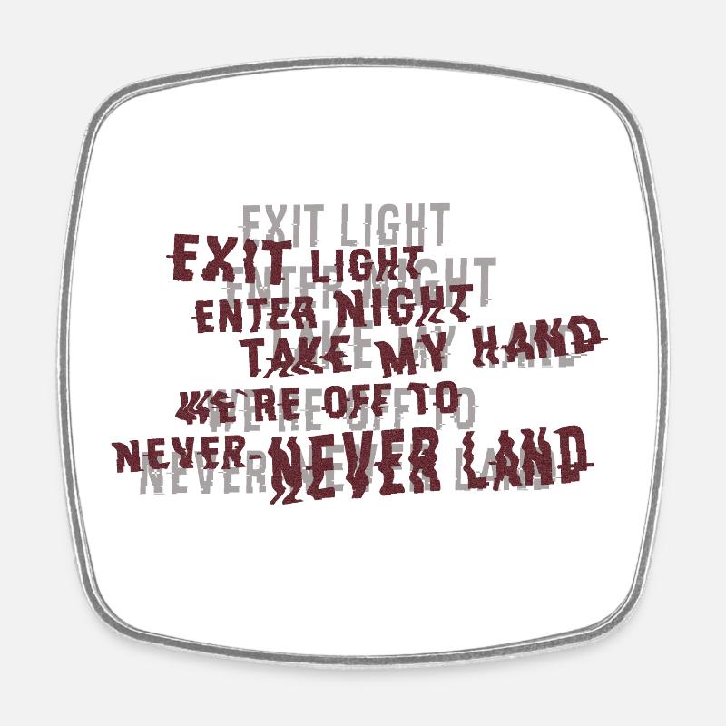 sandman - lyrics - Square fridge magnet - white