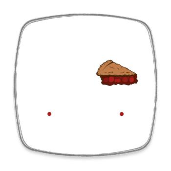 Pi Day Pie - Square fridge magnet - white - Front