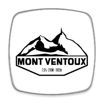 Mont Ventoux Slim Black Edition - Square fridge magnet - white - Front