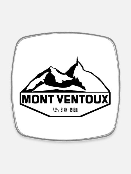 Mont Ventoux Slim Black Edition - Square fridge magnet - white