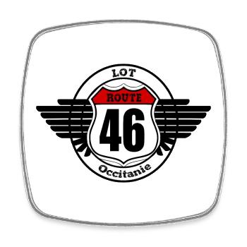 Route 46 department lot - Square fridge magnet - white - Front