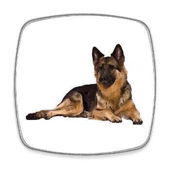 Deutscher Schäferhund - Viereckiger Kühlschrankmagnet - Weiß - Vorne