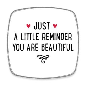 You are beautiful - Magnet carré - blanc - Devant