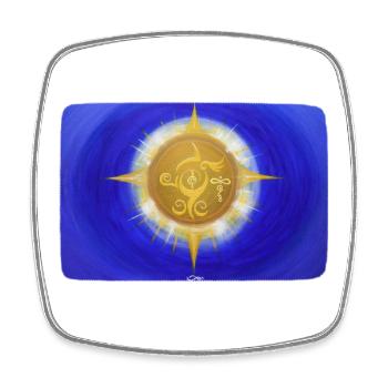 CreationLight of Divine Protection 1 - Square fridge magnet - white - Front