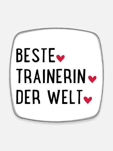 beste trainerin - Viereckiger Kühlschrankmagnet - Weiß