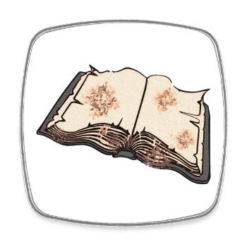 Ouvrez un vieux livre, lisez - Magnet carré - blanc - Devant