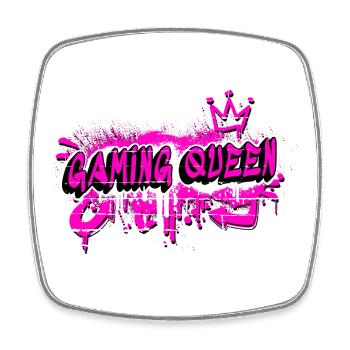 Gaming Queen Graffiti Design - Viereckiger Kühlschrankmagnet - Weiß - Vorne