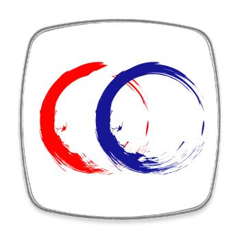 Croatie - Magnet carré - blanc - Devant