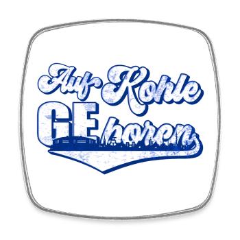 Auf Kohle geboren | Gelsenkirchen Ruhrpott - Viereckiger Kühlschrankmagnet - Weiß - Vorne