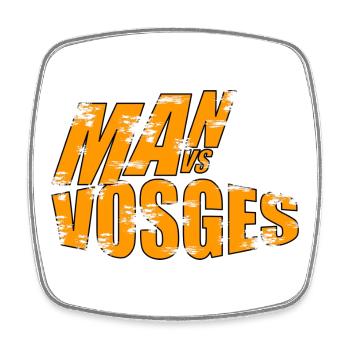 Man vs Vosges sauvage - Magnet carré - blanc - Devant