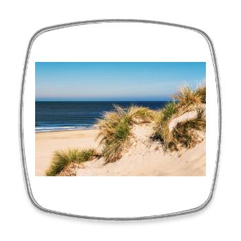 Beach dunes in the sunshine - Square fridge magnet - white - Front