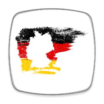 Deutschlandkarte in Flag Brush - Viereckiger Kühlschrankmagnet - Weiß - Vorne