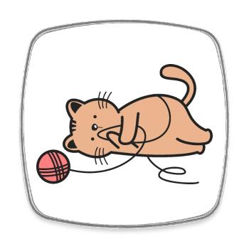Chats Chats - Magnet carré - blanc - Devant