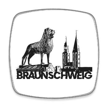 Brunswick Lion - Square fridge magnet - white - Front