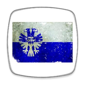 t-shirt drapeau d’Arnhem effet grunge Nederland - Magnet carré - blanc - Devant