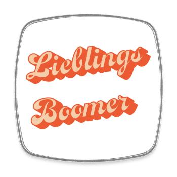 Lieblings Boomer Retro - Viereckiger Kühlschrankmagnet - Weiß - Vorne
