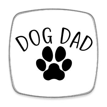 Dog Dad - Mignon Dog Paw Drôle Dog Lover Dad Gift - Magnet carré - blanc - Devant