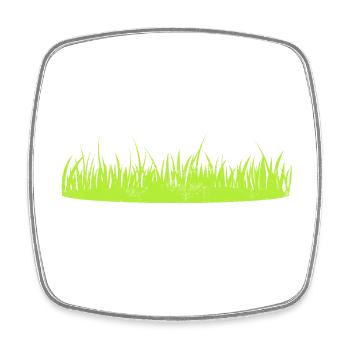 Lawn Mower Garden Gardener - Square fridge magnet - white - Front
