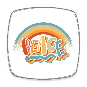 Peace Peace Freedom No War Peace Sign - Square fridge magnet - white - Front