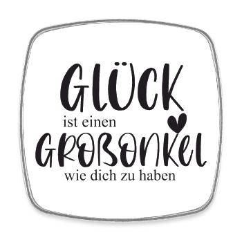 Großonkel Glück Onkel Geschenk Geburtstag Danke - Viereckiger Kühlschrankmagnet - Weiß - Vorne