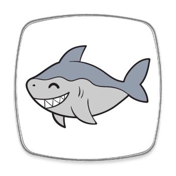 Shark Shark - Square fridge magnet - white - Front