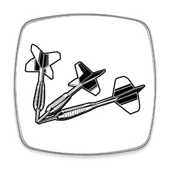 Darts - Square fridge magnet - white - Front