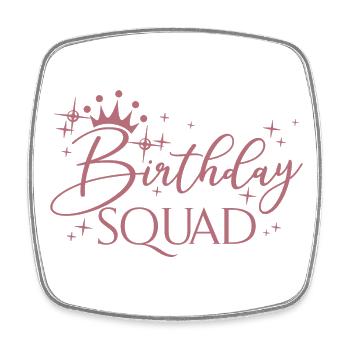 Birthday Squad Matching Gruppe Geburtstagsfeier Geschenk - Viereckiger Kühlschrankmagnet - Weiß - Vorne