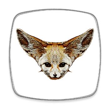 fuchskleidung mädchen, Wüstenfuchs gesicht - Viereckiger Kühlschrankmagnet - Weiß - Vorne