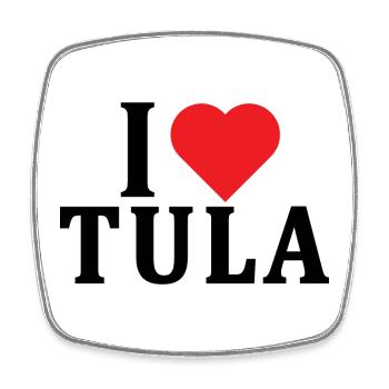 T-shirt J’adore Tula t-shirt Sardaigne idée cadeau - Magnet carré - blanc - Devant