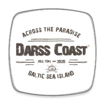 Darss Coast - Dein Statement für den Darß - Viereckiger Kühlschrankmagnet - Weiß - Vorne