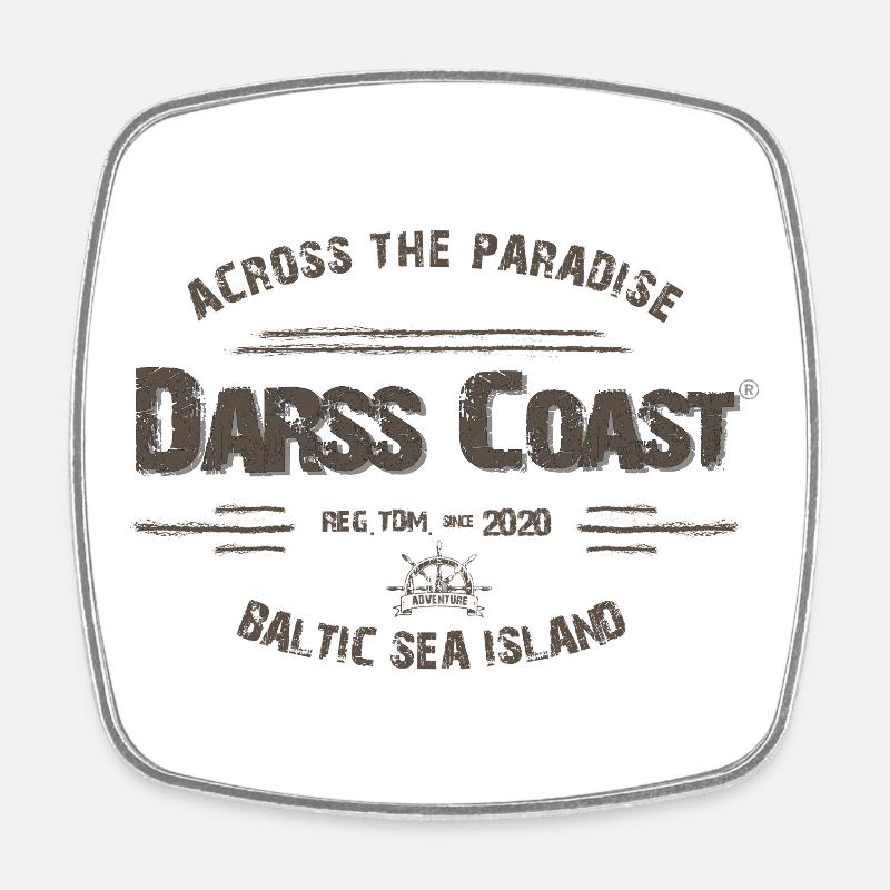 Darss Coast - Dein Statement für den Darß - Viereckiger Kühlschrankmagnet - Weiß