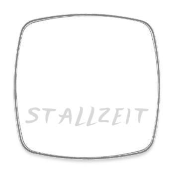 Eleganter Silhouettenpferd mit Schriftzug - Viereckiger Kühlschrankmagnet - Weiß - Vorne