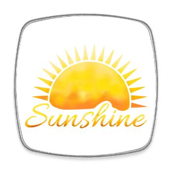Sonnenschein - Viereckiger Kühlschrankmagnet - Weiß - Vorne