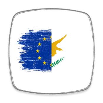 EU Einheit Hand Flagge Kunst - Viereckiger Kühlschrankmagnet - Weiß - Vorne