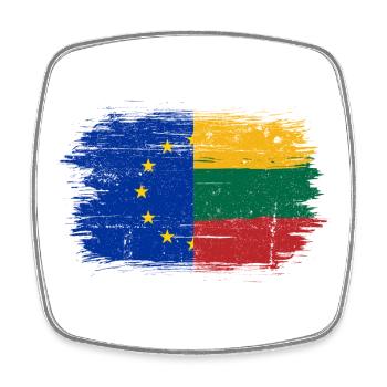 EU Lithuania Flag Blend - Square fridge magnet - white - Front