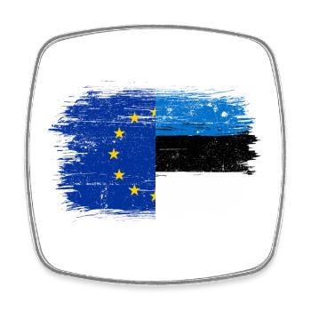 EU-German Flag Fusion - Square fridge magnet - white - Front