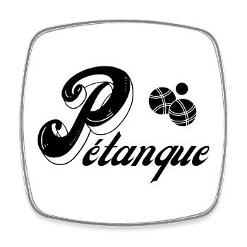 pétanque, fan de pétanque, bouliste - Magnet carré - blanc - Devant