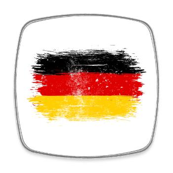 Coup de pinceau du drapeau allemand - Magnet carré - blanc - Devant