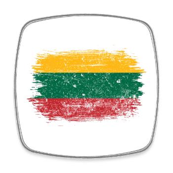 Lebendiger Pan-Flag-Pinselstrich - Viereckiger Kühlschrankmagnet - Weiß - Vorne