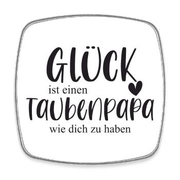 Taube Taubenpapa Haustier Brieftaube Geschenk - Viereckiger Kühlschrankmagnet - Weiß - Vorne