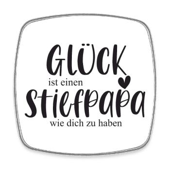 Stiefpapa Papa Bonuspapa Familie Geschenk Danke - Viereckiger Kühlschrankmagnet - Weiß - Vorne